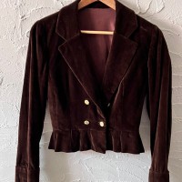 velours tailored jacket | Vintage.City ヴィンテージ 古着