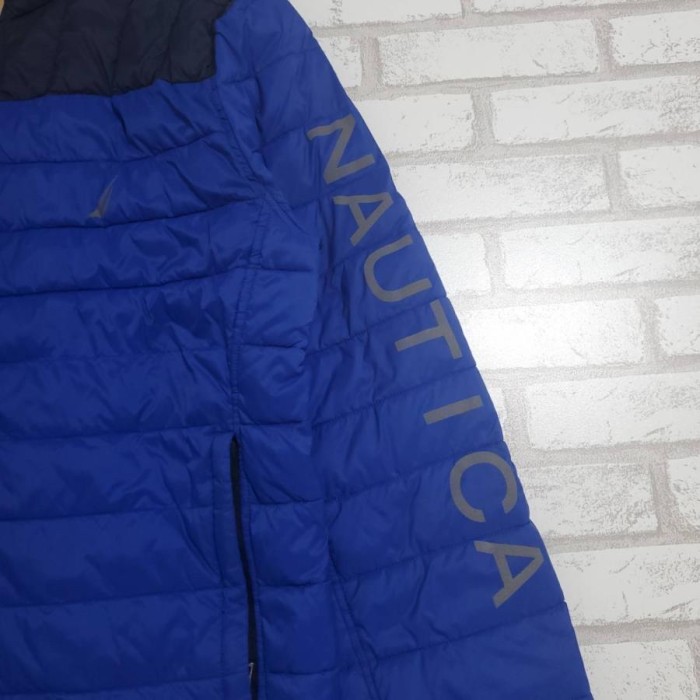 【670】NAUTICAリバーシブルライトダウンジャケット　黒・青　 | Vintage.City 古着屋、古着コーデ情報を発信