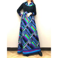 60s Multicolor maxi dress | Vintage.City ヴィンテージ 古着