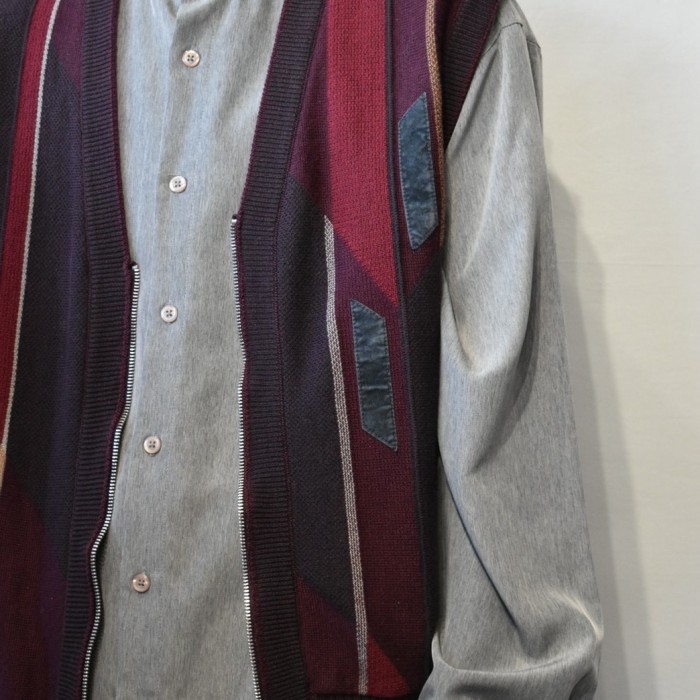 Vintage Zip Knit Vest | Vintage.City 古着屋、古着コーデ情報を発信