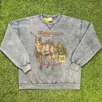 90s WHITETAIL DEER Tie-dye Sweatshirt | Vintage.City ヴィンテージ 古着