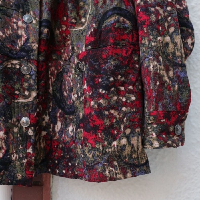 Camoflage like Art Pattern Big Jacket | Vintage.City 빈티지숍, 빈티지 코디 정보