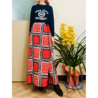 Vintage reversible wrap maxi skirt | Vintage.City ヴィンテージ 古着