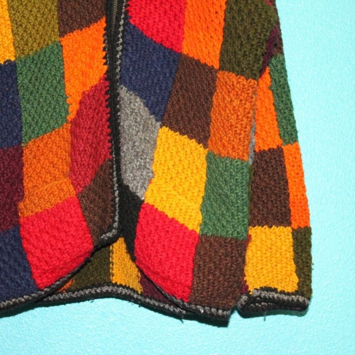 80s HAND KNIT Knit Blouson | Vintage.City 빈티지숍, 빈티지 코디 정보