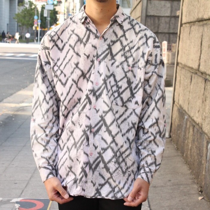 80s FAX Multi Pattern Cotton Shirt | Vintage.City 빈티지숍, 빈티지 코디 정보