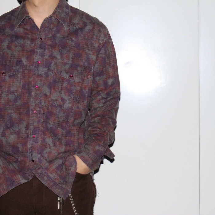90s wrangler multi pattern western shirt | Vintage.City 빈티지숍, 빈티지 코디 정보