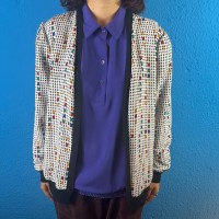 90s Windmill Pattern Polyester Cardigan | Vintage.City ヴィンテージ 古着