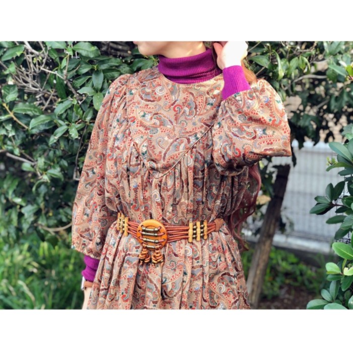70s Paisley tunic dress | Vintage.City 古着屋、古着コーデ情報を発信