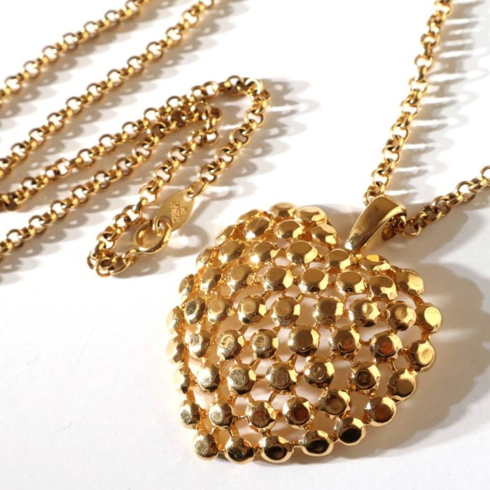 Trifari 70s vintage gold heart necklace | Vintage.City 古着屋、古着コーデ情報を発信