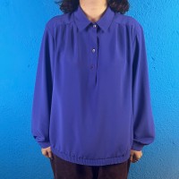 90s Purple Polyester Pullover Shirt | Vintage.City ヴィンテージ 古着