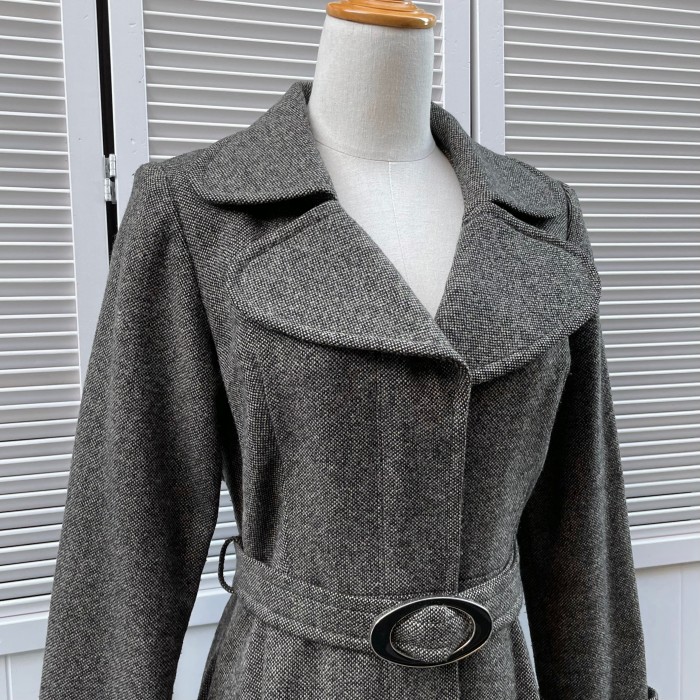 fit and flare tweed coat | Vintage.City 古着屋、古着コーデ情報を発信