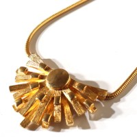 80s vintage gold tone short necklace | Vintage.City ヴィンテージ 古着