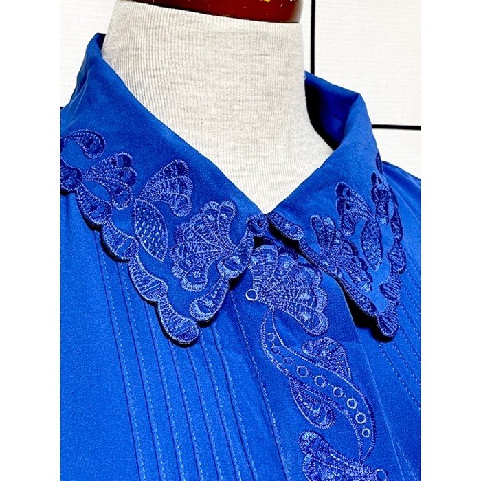 ヨーロッパ古着 ブラウス ヴィンテージ 刺繍 ブルー レトロ シャツ | Vintage.City 빈티지숍, 빈티지 코디 정보