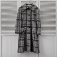 plaid & stripe monotone coat | Vintage.City ヴィンテージ 古着