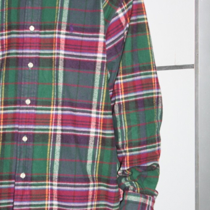 90s Ralph Lauren Cotton Flannel Check Sh | Vintage.City 빈티지숍, 빈티지 코디 정보