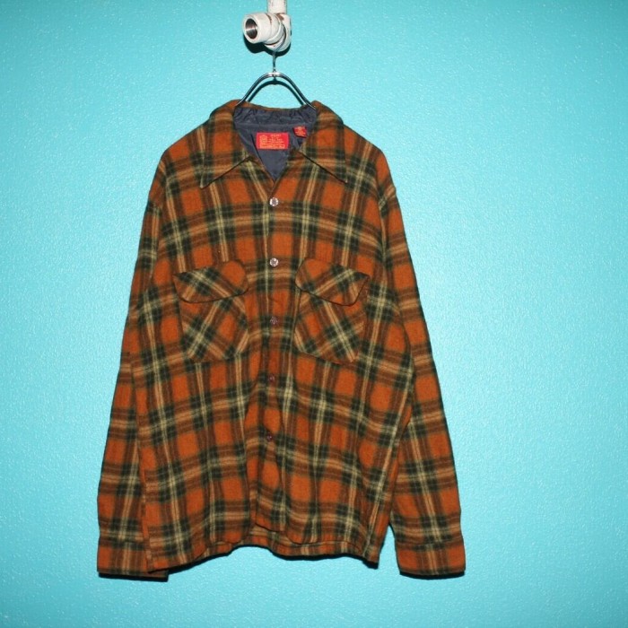 70s KINGS ROAD Wool Open Collar Shirt | Vintage.City 古着屋、古着コーデ情報を発信