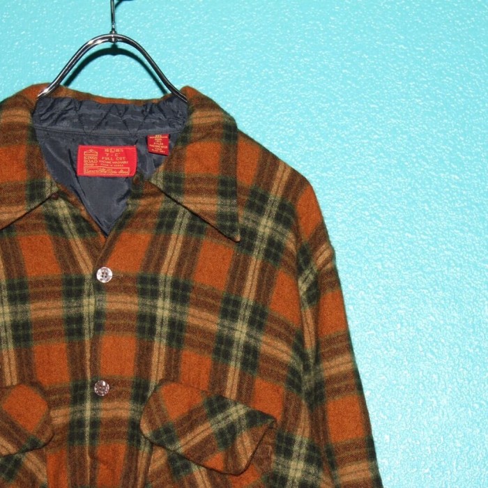 70s KINGS ROAD Wool Open Collar Shirt | Vintage.City 古着屋、古着コーデ情報を発信