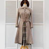 geometric tweed balmacaan coat | Vintage.City ヴィンテージ 古着