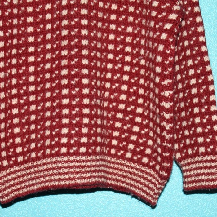 ~80s DEVOLD Bird's eye Pattern Wool Knit | Vintage.City 古着屋、古着コーデ情報を発信
