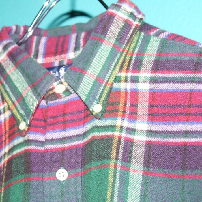 90s Ralph Lauren Cotton Flannel Check Sh | Vintage.City 빈티지숍, 빈티지 코디 정보