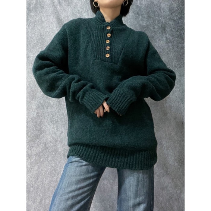 80年代ウッドボタンヘンリネックセーター | Vintage.City 빈티지숍, 빈티지 코디 정보