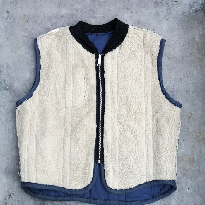 70's Euro reversible vest : nylon/fur | Vintage.City 古着屋、古着コーデ情報を発信