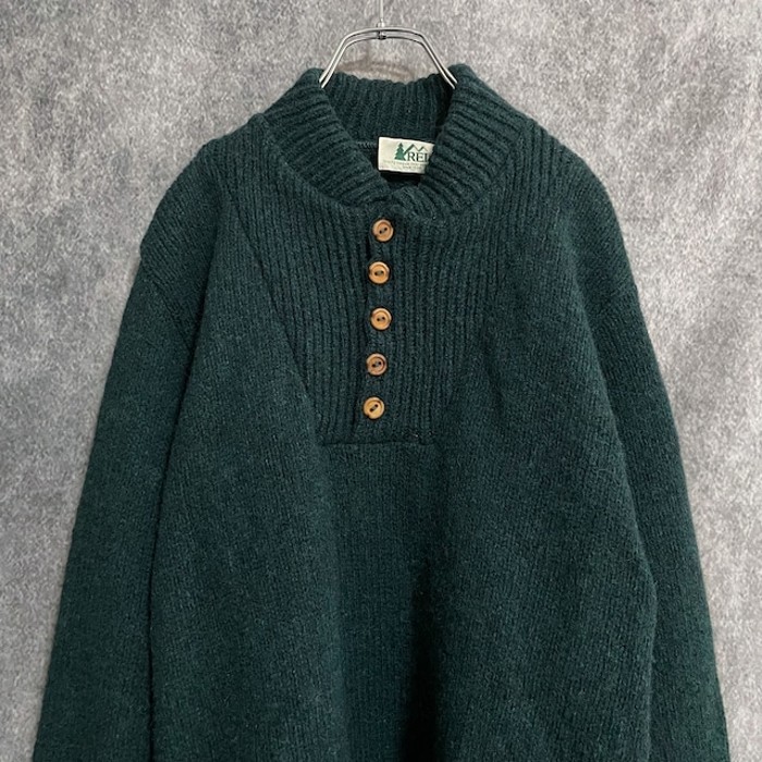 80年代ウッドボタンヘンリネックセーター | Vintage.City 古着屋、古着コーデ情報を発信