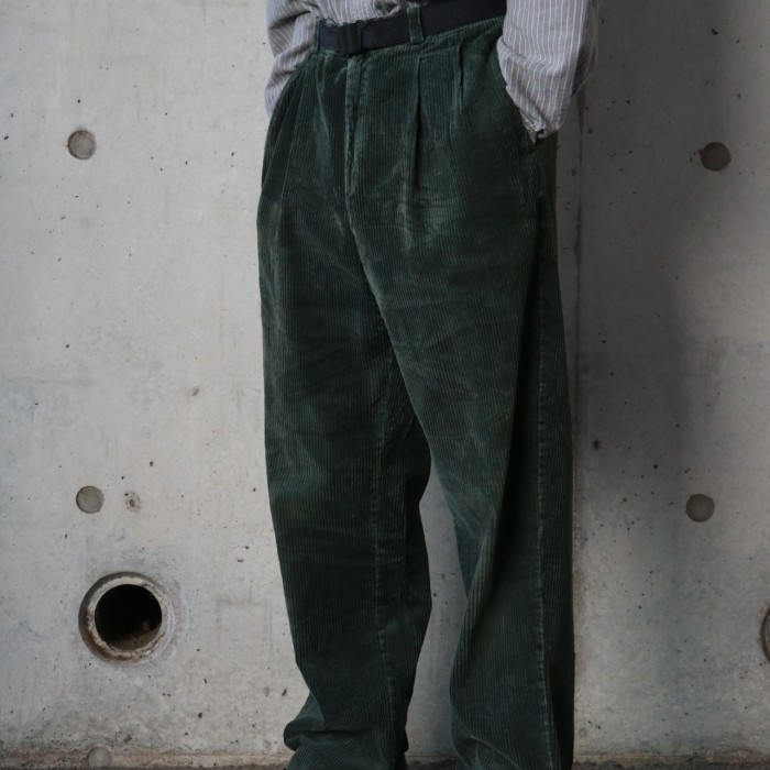 Vintage green corduroy slacks | Vintage.City 빈티지숍, 빈티지 코디 정보