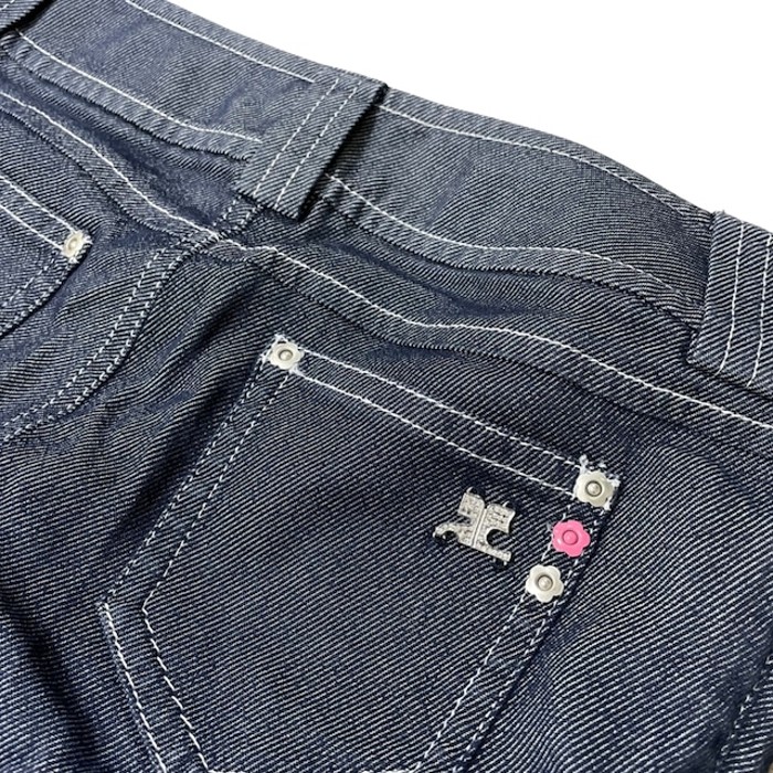 Courreges Denim Pants Glitter Logo | Vintage.City 古着屋、古着コーデ情報を発信