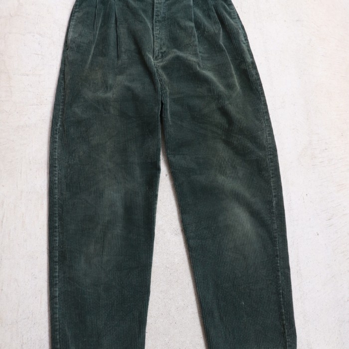 Vintage green corduroy slacks | Vintage.City 古着屋、古着コーデ情報を発信