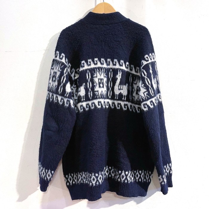 1990's unknown alpaca knit cardigan | Vintage.City 古着屋、古着コーデ情報を発信