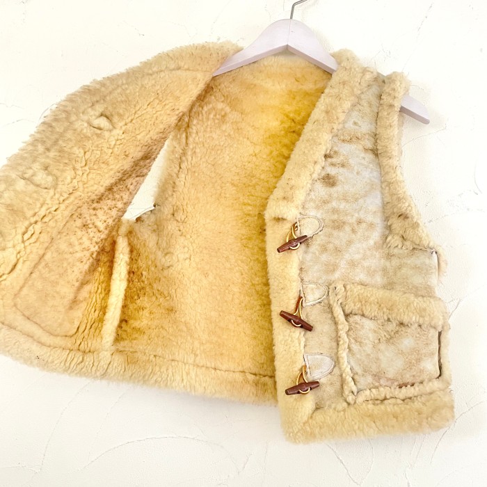Sheepskin mouton vest | Vintage.City 古着屋、古着コーデ情報を発信
