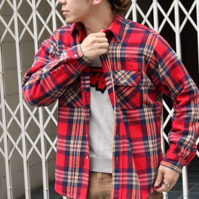 70s FIVE BROTHER Cotton Flannel Shirt | Vintage.City 古着屋、古着コーデ情報を発信