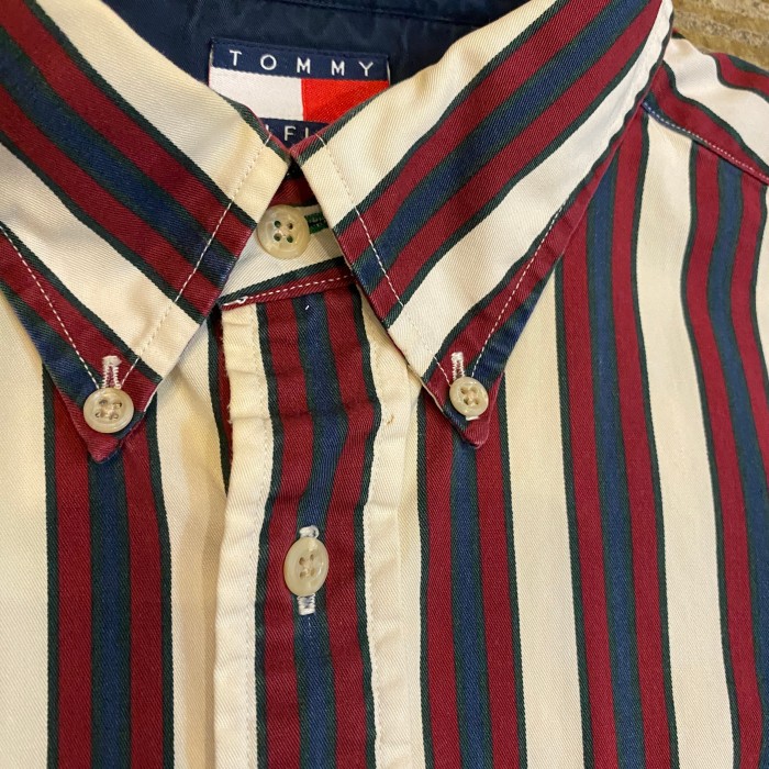 ビンテージ 90年代 トミーヒルフィガー ロゴ刺繍 ボタンダウンシャツ L | Vintage.City 古着屋、古着コーデ情報を発信