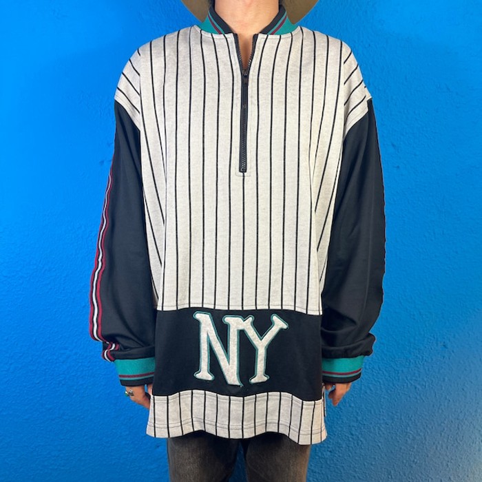 90s NY Baseball Pullover Jacket | Vintage.City 古着屋、古着コーデ情報を発信