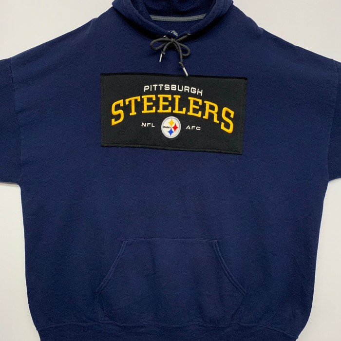 “STEELERS” Pasting Embroidered Hoodie | Vintage.City 古着屋、古着コーデ情報を発信