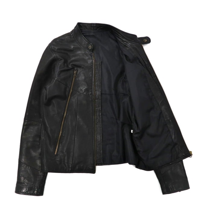 シングルライダースジャケット M ブラック ラムレザー | Vintage.City 古着屋、古着コーデ情報を発信