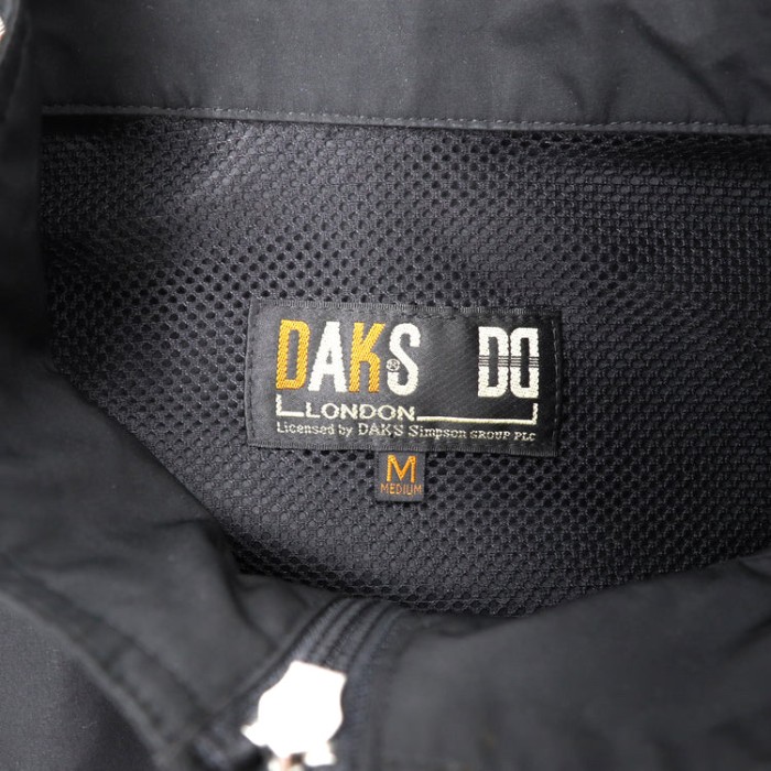 DAKS スウィングトップ M ブラック ポリエステル ロゴ刺繍 日本製 | Vintage.City 古着屋、古着コーデ情報を発信