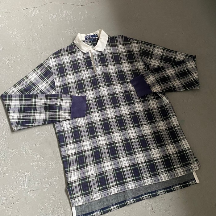90s ラルフローレン ラガーシャツ USA製 M チェック柄 | Vintage.City 빈티지숍, 빈티지 코디 정보