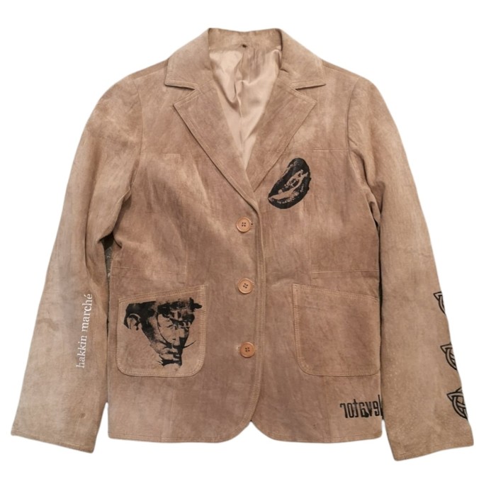 /REMAKE/ LEATHER tailored jacket | Vintage.City 빈티지숍, 빈티지 코디 정보