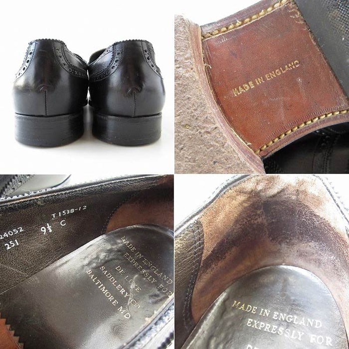 英国製 ウィングチップ モンクストラップ 黒 27.5cm | Vintage.City 古着屋、古着コーデ情報を発信