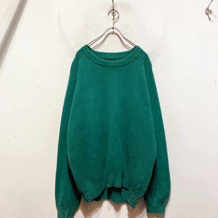 80-90’s “Eddie Bauer“ Plain Cotton Knit | Vintage.City 古着屋、古着コーデ情報を発信