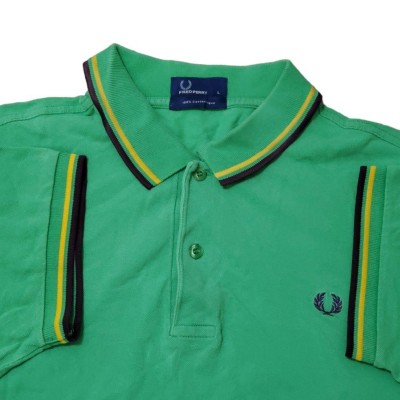 FRED PERRY フレッドペリー 刺繍ロゴ ポロシャツ 緑 グリーン | Vintage.City 古着屋、古着コーデ情報を発信