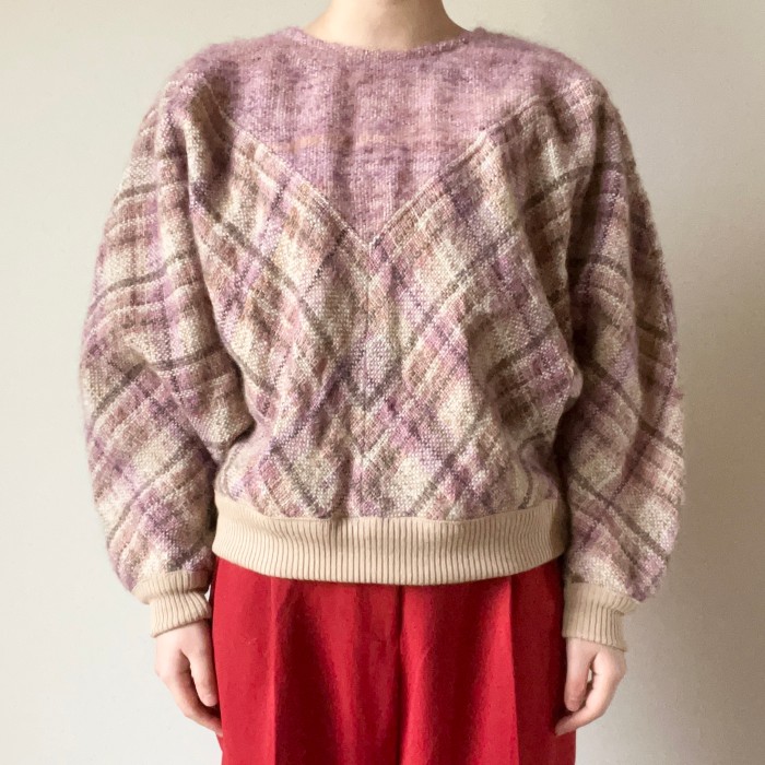tweed mohair sweater | Vintage.City 古着屋、古着コーデ情報を発信