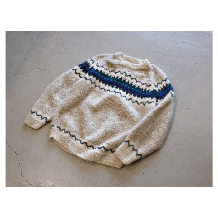 Nepal Vintage Handknit Fairisle Sweater | Vintage.City 古着屋、古着コーデ情報を発信