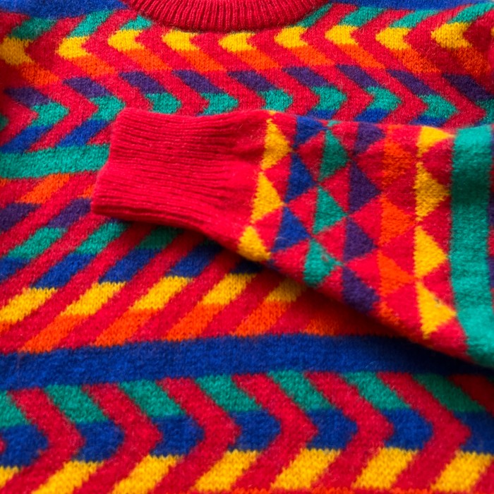 rainbow color knit sweater | Vintage.City 빈티지숍, 빈티지 코디 정보