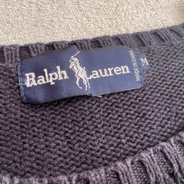Ralph Lauren コットンニット セーター M ラルフローレン ネイビー | Vintage.City 古着屋、古着コーデ情報を発信