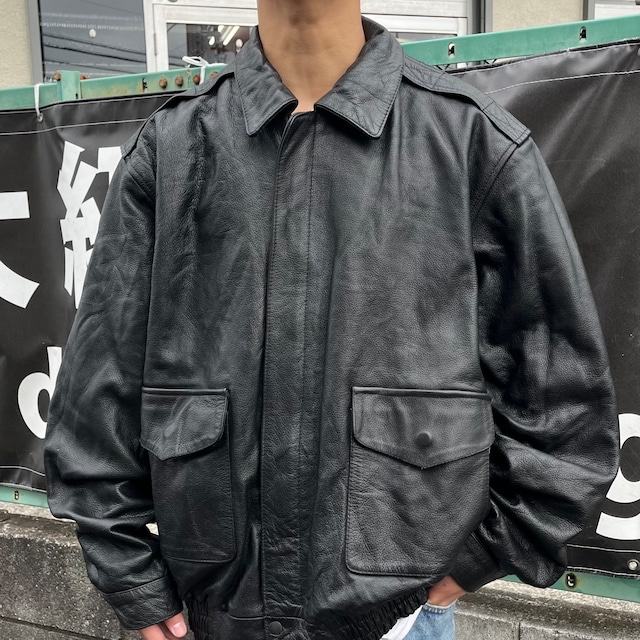 TYPE A-2 vintage レザージャケット 革ジャン XL 深水光太身幅70