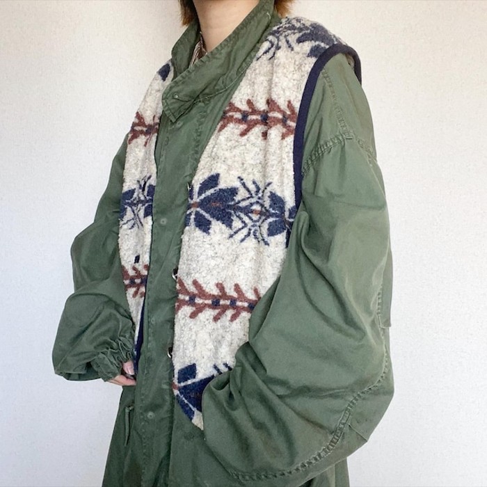 Wrangler Patterned Boa Vest | Vintage.City 古着屋、古着コーデ情報を発信
