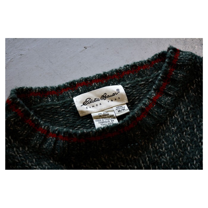 1990s “Eddie Bauer” Mix Knit Sweater | Vintage.City 古着屋、古着コーデ情報を発信